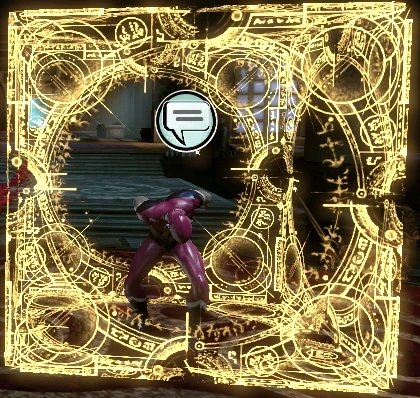 Eclipso in a light cage.