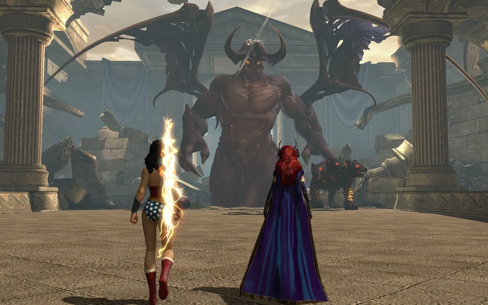 Wonder Woman and Circe face Typhon