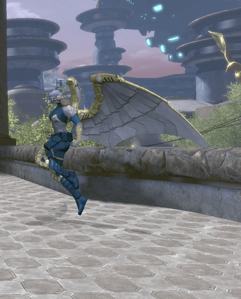 Thanagarian Scout on a bridge