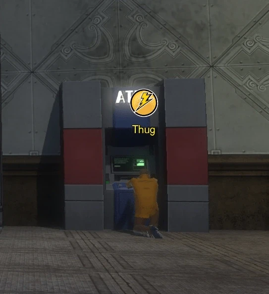 Thug at ATM