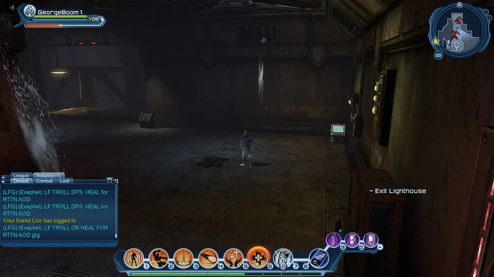 Terminal 2: in-game view