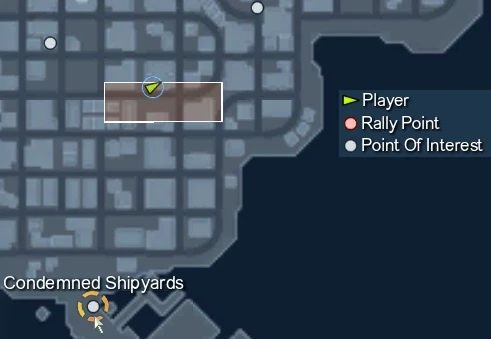 The player marks the starting point.