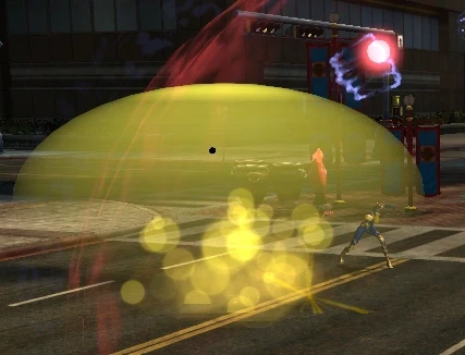 The Enraged spirits is reduced to a burst of energy inside the sphere.