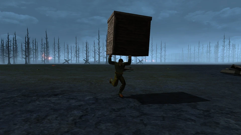 Allied Commando collecting Supply Crate