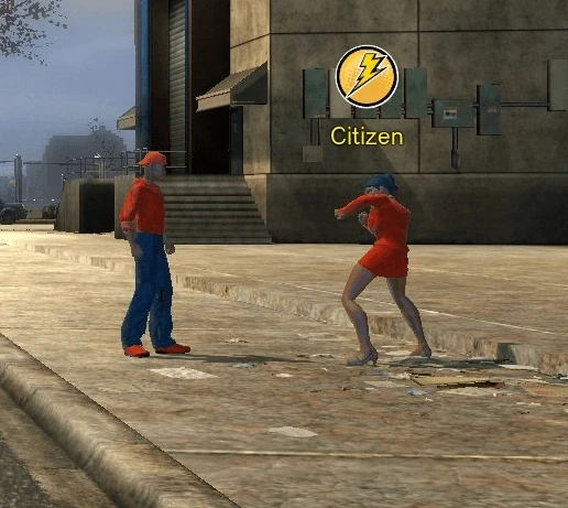 A citizen being mugged