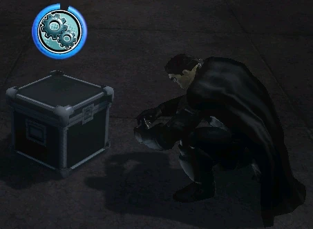 A player retrieving explosives.