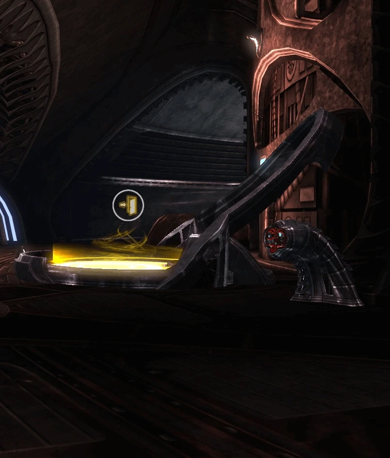 Mission Console and Portal in the Hall of Doom