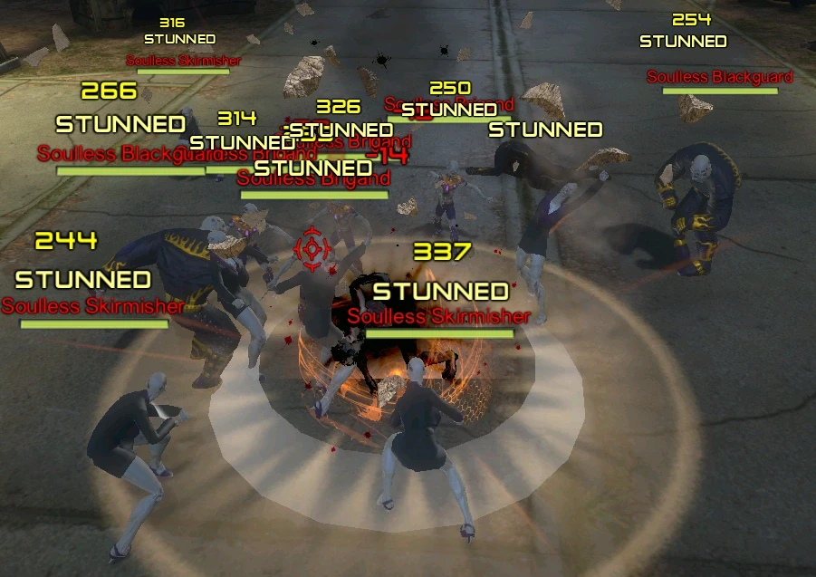 The player in combat as a zombie