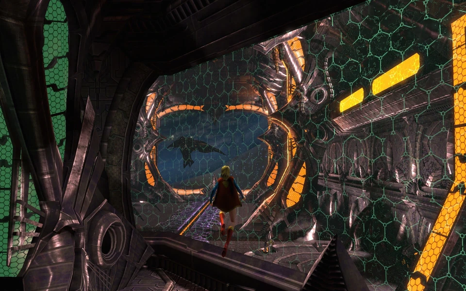 Space lock with incoming ship