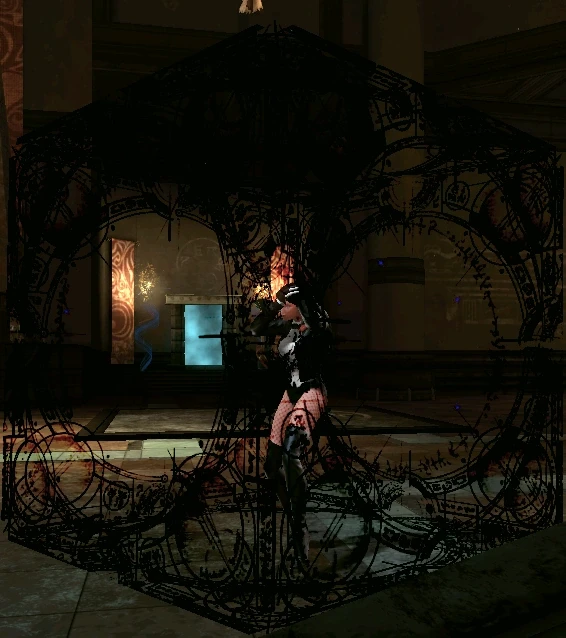 Zatanna caged in darkness.