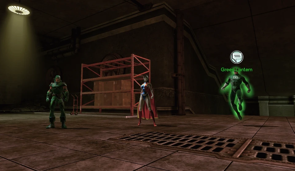 The player meets Green Arrow and Hal Jordan.