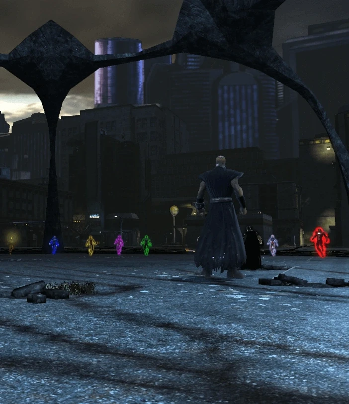 Blackest Night - Nekron facing Lantern Leaders.png