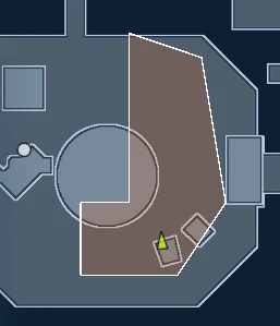 The orange area is Full House's wandering area, but it is usually found slightly north of where the marker is.