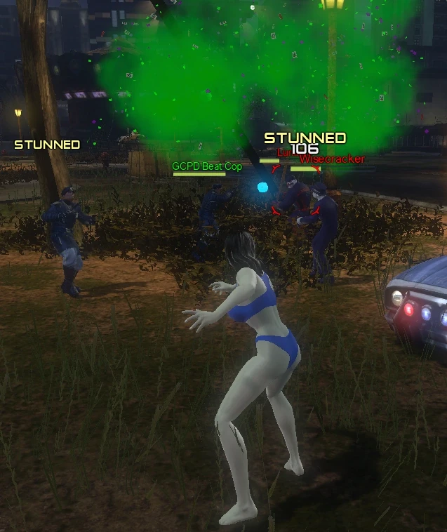 GCPD Forces stunned by using the bomb (doesn't count towards mission)