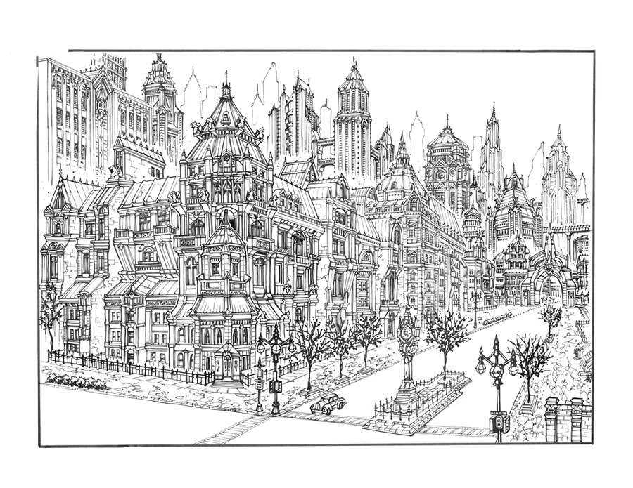 Concept by Oliver Nome. Ultimately, it went mostly unused in favor a simpler, sleeker aesthetic. Possibly due to graphical restrictions at the time.