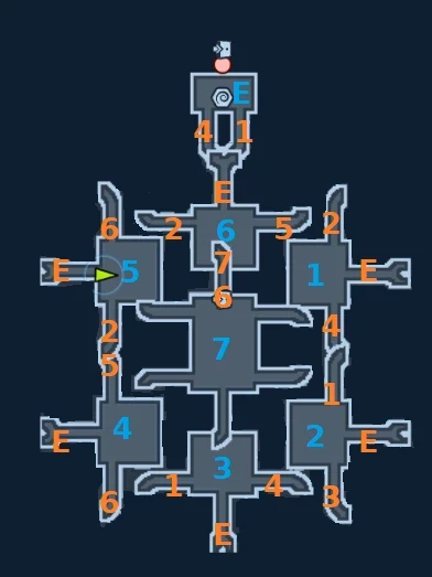 map with background junk removed, and paths marked.