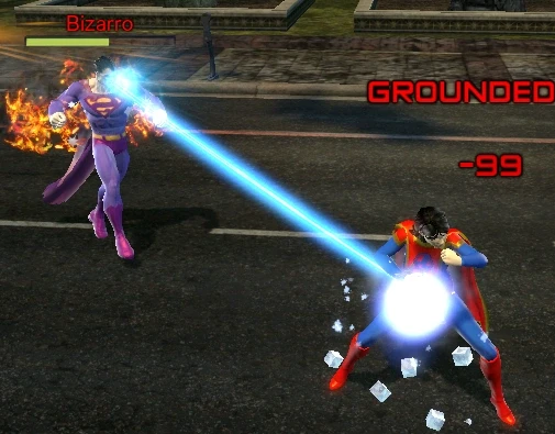 Bizarro's freeze vision.