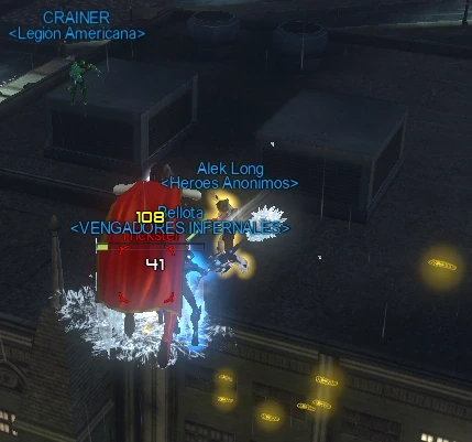 Players locked in aerial combat with The Trickster