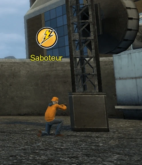 A saboteur at an antenna