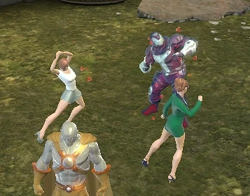 A Sprayed Upsilon Getting Mobbed