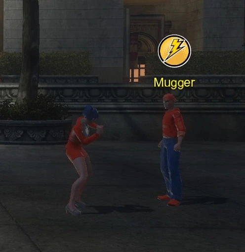 Mugger pestering a citizen