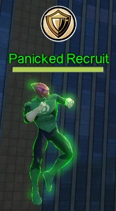 The shield indicates the Recruit is in training mode.