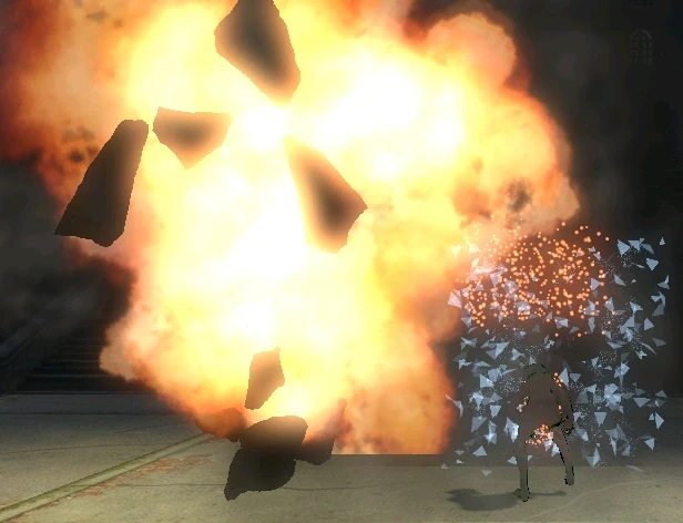 An obelisk is destroyed